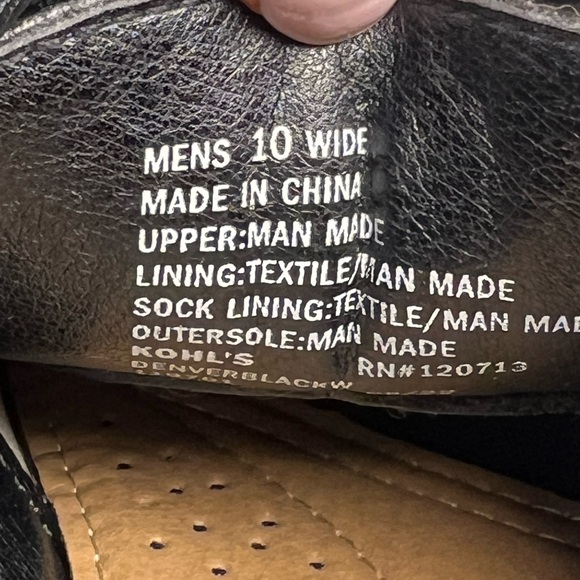 APT9 Denver Comfort Ortholite Eco Black Faux Leather Dress Shoes Men's Size 10W - Picture 5 of 6